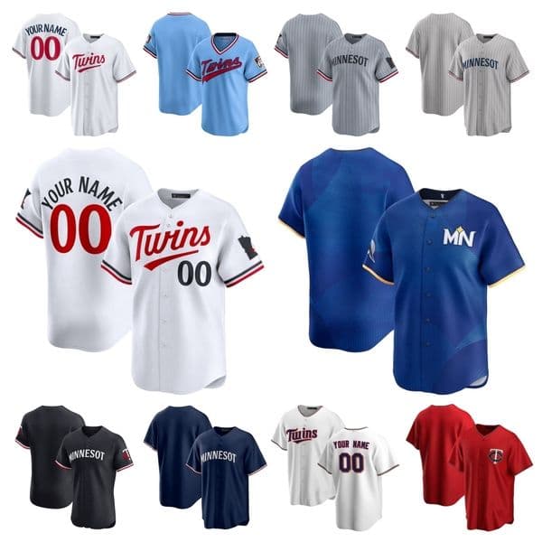 Twins Jersey Luke Keaschall Baseball Matt Wallner Byron Buxton Josh Bell Royce Lewis Austin Martin Tristan Gray Trevor Larnach James Outman Men Women Youth