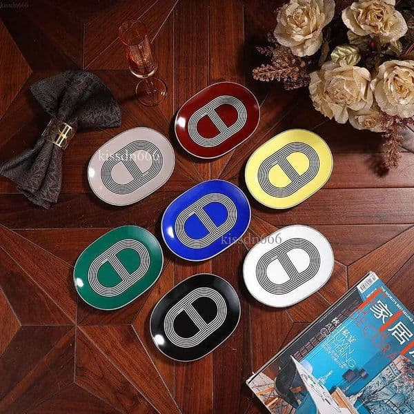 Luxury dinner plates, ceramic tableware, Western cuisine dishes, Japanese style entrance, luxury family dishes, fruit desserts, salad dishes, tableware, gifts
