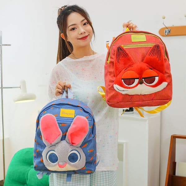 New Cute Cartoon Rabbit Fox Plush Bag Animal Doll Large Capacity Backpack Wholesale in Stock Free Shipping Fee