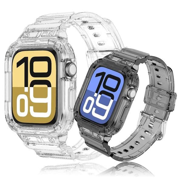 Clear Case Band For Apple Watch Series 10 42mm 46mm Jelly Transparent Soft Sport Strap Correa Cover for iWatch Series 10 46mm 260403