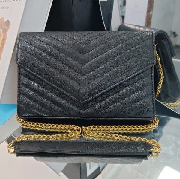 Designer shoulder cross luxury handbag classic caviar envelope bag chain mini wallet