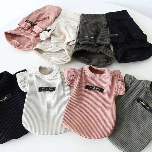 Famous brand Winter Fashion Style Lapel Fly Sleeve High Neck Cat Clothing Pet Base Shirt Dog Hoodie Puppy Clothes pupakaIK