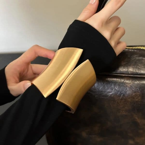 Trendy Exaggerated Chunky Heavy Bracelet Goth Metal Wide Open Bracelet Irregular Bijoux Fashion Punk Bangle Party Jewelry 260427