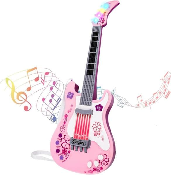 Childrens electric guitar musical toy infrared sensor early childhood electronic music enlightenment gift for boys and girls 260331