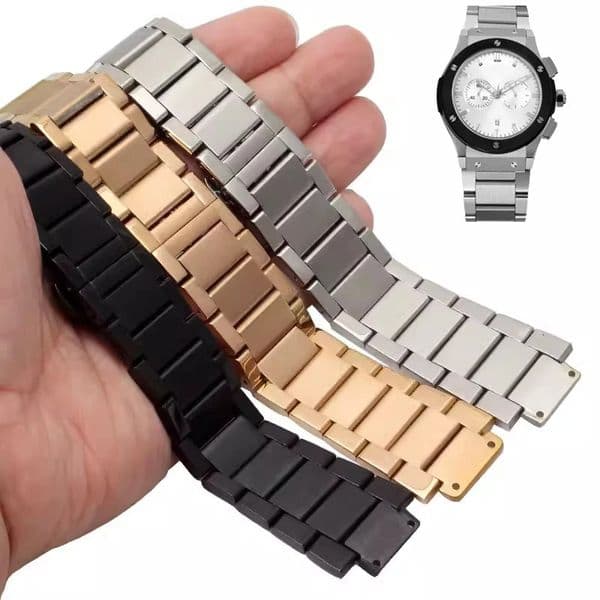 Solid Stainless Steel Watch Band for Hublot Big Bang Big Bang Classic Fusion Yubo strap Men Fine Steel Watch Bracelet 27mm19mm 260403