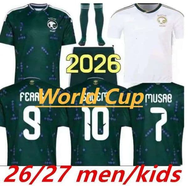 2026 2027 Saudi Arabia soccer jersey 26 27 Firas Al-Buraikan Musab Al-Juwayr Saud Abdulhamid Hassan Tambakti football shirts home away fans man kids kit 999