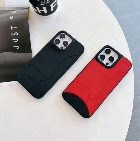 Luxury Red Button Sole Smartphone Cover with Elegant Design for iPhones: Compatible Models Include iPhone 16/15/14/13/12/11 Pro Max/X/XS/XR & More
