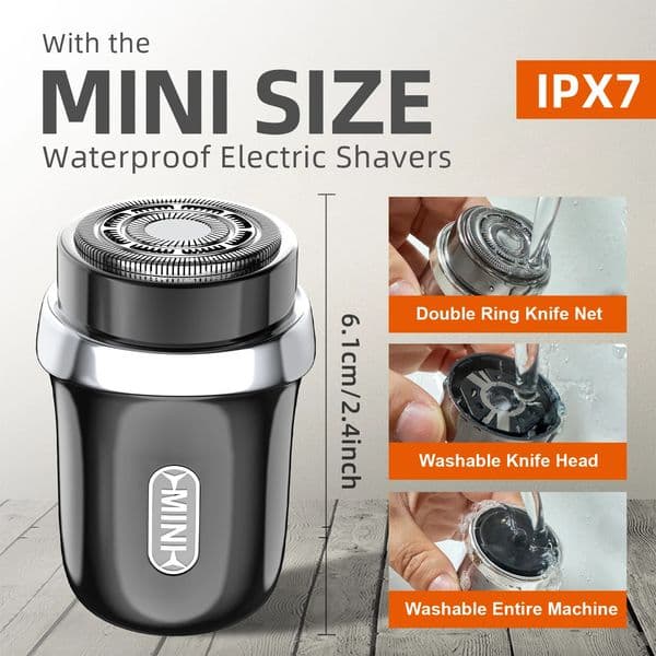 Mini Electric Sensor Shaver Portable Powerful Storm Razor For Unisex IPX7 Washable VehicleTravel 260317