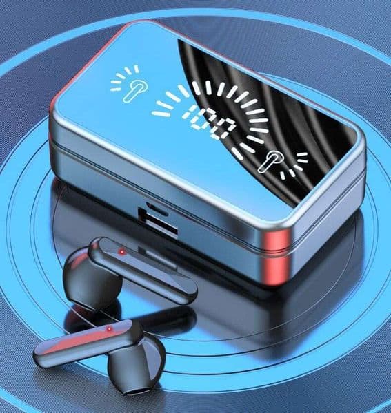 Mirror Digital Display Wireless Bluetooth 5.1 Touch TWS Business Sports Headset
