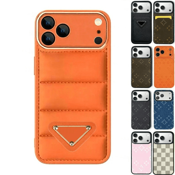 luxury Phone Case Designer wallet card holder Luxury Down iPhone Cases for iphone 17 Pro Max 16 Plus 15 14 13 Denim Leather Card Holder Cover iPhone17 17Pro Fashion Case