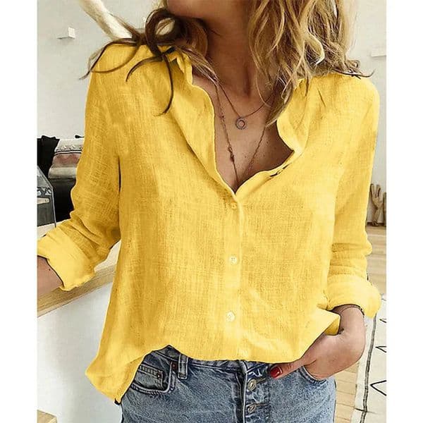 Solid Casual Loose Shirts For Women 2025 Autumn Vintage Womens Oversized And Blouses Fashion Elegant Youth Female Tops 260330