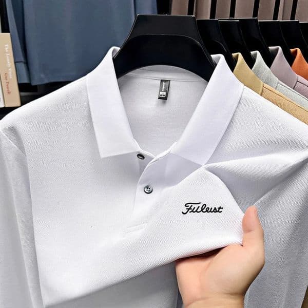 Golf Polo shirt long sleeved fashionable printed mens top spring 100 cotton skin friendly comfortable casual T-shirt 260402