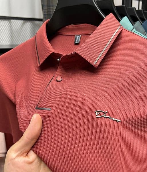 High end y fashion diamond short sleeve Advanced printed POLO shirt summer Korean version mens lapel T-shirt 260331
