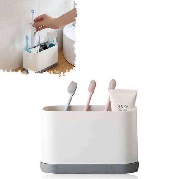 Desktop Home Bathroom Toothbrush with Cup Holder Ideal for Storing Toothbrushes Combs and Toiletries