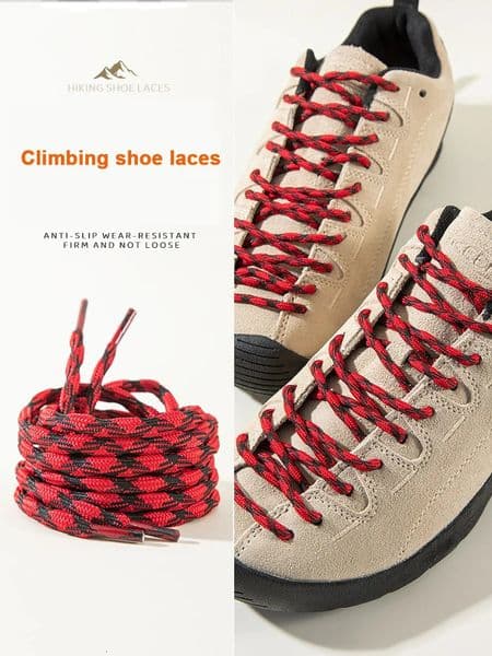 Double Spherical Cross Woven Mountaineering Shoelaces AntiSlip Durable Sports Shoe Laces for Outdoor HeavyDuty Use 260402