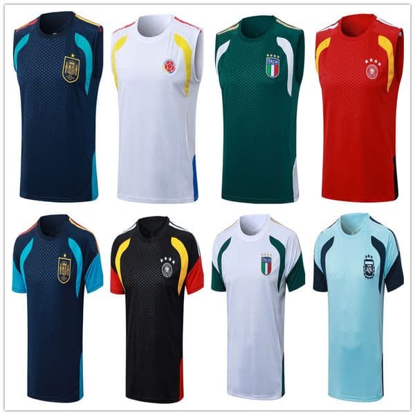 2026 vest Sleeveless football training Jerseys t-shirt national tPregame clothing eam Short sleeve tracksuit soccer unifo