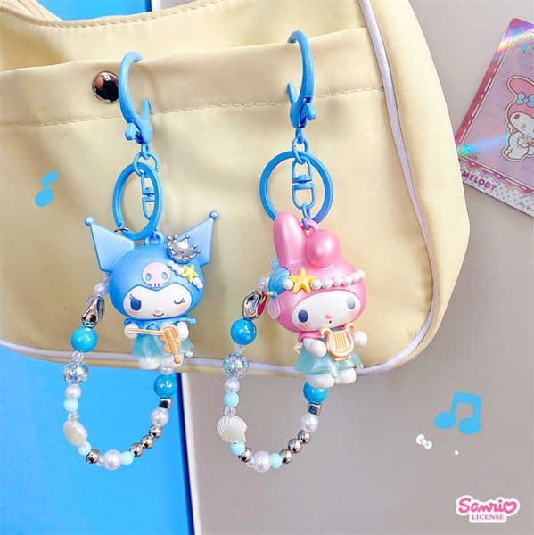Genuine Ocean Song Beaded Keychain Pendant Creative KT Cat Bag Charm Keychain for Women S260403F7OH