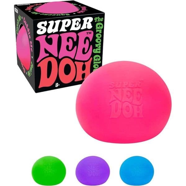2026 STOCK Schylling Brand Original Super Nee Doh Stress Ball Fidget Toy Huge 4.5 In Diameter Jumbo Squishy Squeezy Fun Colors Assorted - Ages 3+ 832 Free Shipp