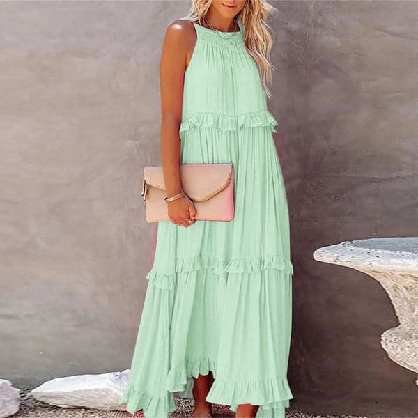 Summer Cute Long Dress Outfits Women 2025 Sleeveless Casual Flowy Plus Size Sexy Maxi Dress Formal Ocns Evening Party 260325