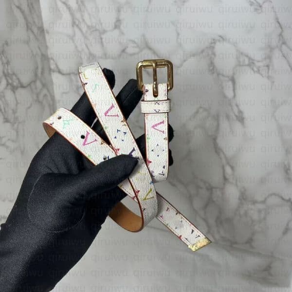 Ladies belt Skirt belt designer belt women genuine leather handmade belt lvtt narrow 2.0cm letter belt fashion belt with box designer business belt casual belt
