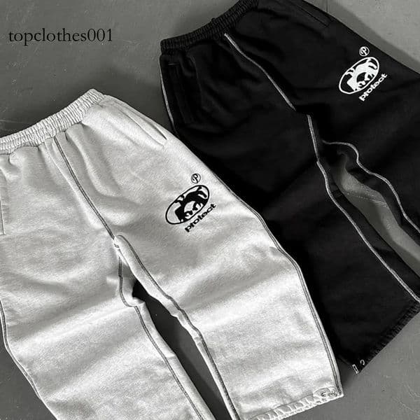 Streetwear PROTOCT Jogger Sweatpants Mens Womens Pants Haruku Gothic Letter Graphic Embroidery Elastic Waist Baggy Trousers R240924