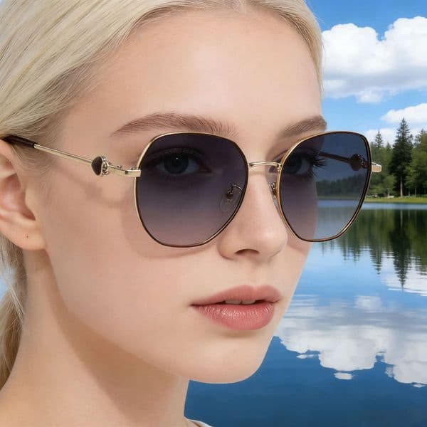 2026 New Fashion Square Large Frame Polarized Women, Versatile and Stylish Outdoor Sun Protection Sunglasses for Women Wholesale