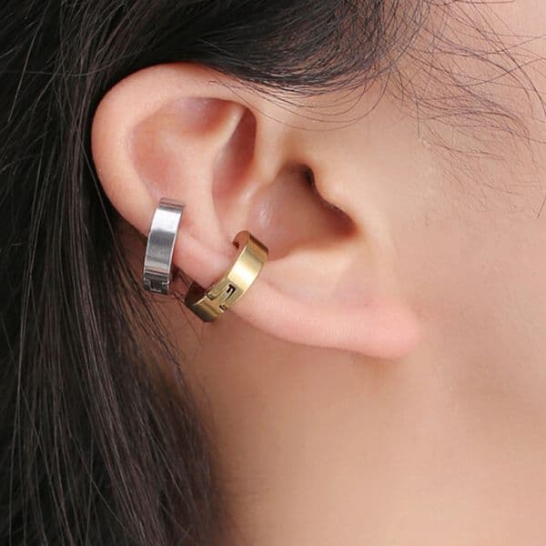Titanium Steel Korean No Piercing Earring for Women Graduation Free Shipping Fit Daily Design Modern Dangle Style