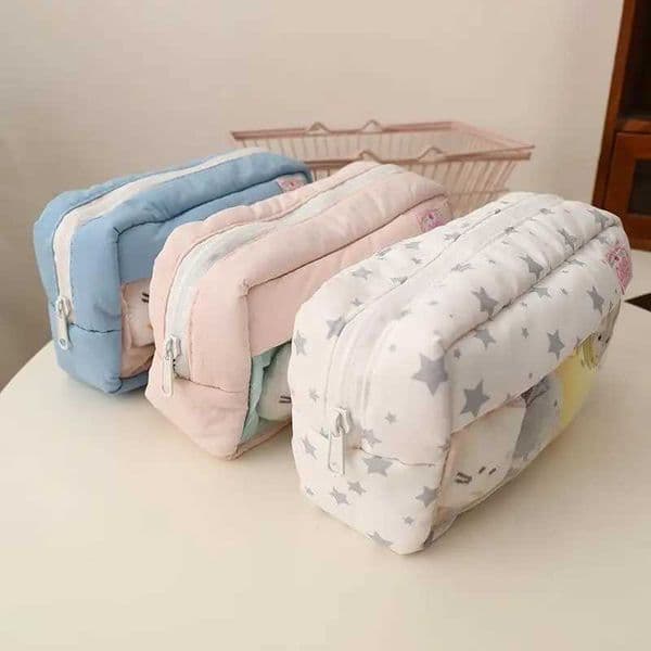 Transparent Pencil Case Sweet Large Capacity Padded With 4 Doll Student Stationery Pen Bag Girly Cosmetic Storage Bag Gifts H260406