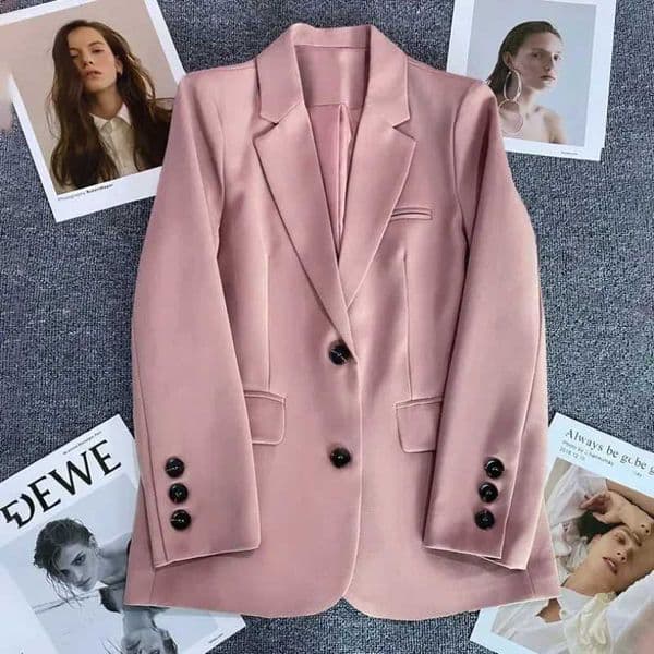 Elegant Office Lady Blazers for Women 2025 Fashion Long Sleeve Single Button Blazer Coats Female Top Suit Jackets OuterwearsT260406