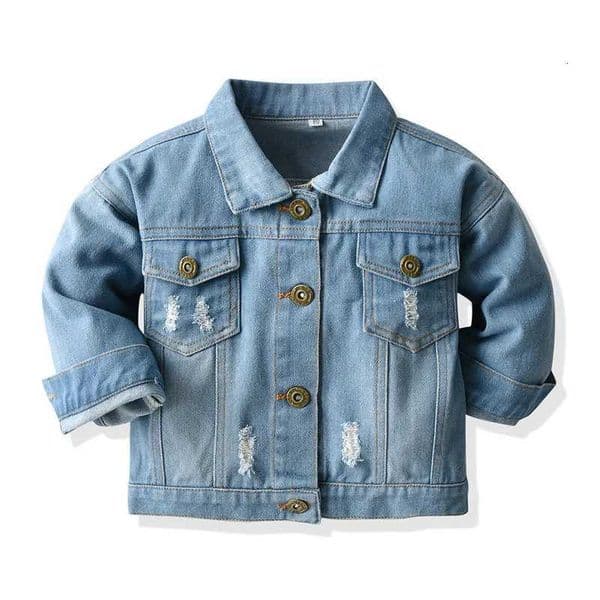 Classic Kid Toddler Baby Boys Fall Unisex Denim Jean Coat Cowboy Overcoat Jacket Children Girl Lapel Long-sleeved Casual OutwearT260406