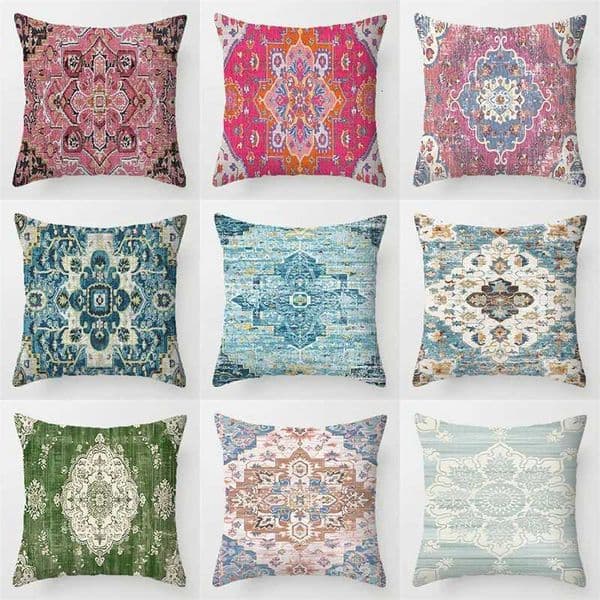 Home Decor Exquisite Ethnic Pattern Digital Printed Pattern Cushion Cover Suitable for Sofa Bedroom Car Pillow CoverT260403