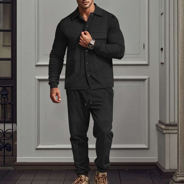 Winter Solid Casual Twill Heavy New 6 Jacket Autumn Pants Color essential Jacquard