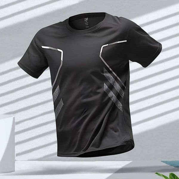 Men's T-shirts Sports Running T-shirt Color Block Men Quick-drying Breathable Short Sleeve Round Neck Active Tee Outdoor Workout 26Y0406