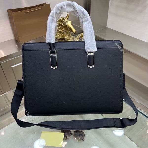 Top Quality Luxury designer men's cowhide briefcase business travel bag messenger bag casual crossbody bag laptop bag attache case document case handbag