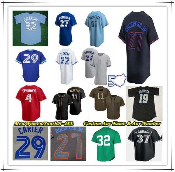 Vladimir Guerrero Jr Baseball Jersey Jose Bautista George Springer Ernie Clement Kazuma Okamoto Andres Gimenez Daulton Varsho Jesus Sanchez Alejandro Kirk Barger