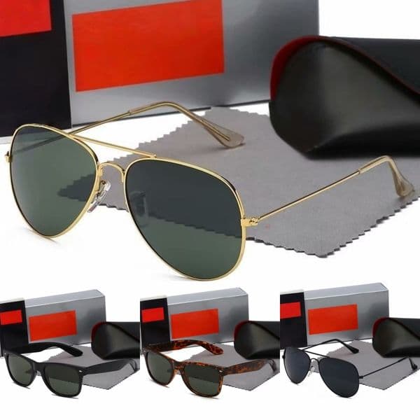 Classic Luxury Sunglasses Farer Series Square Mirror Lens UV400 Protection Retro Fashion Eyewear for Men Women
