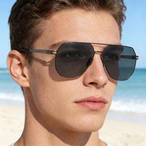 Outdoor Fishing Nylon Polarized Sunglasses for Men 2025 New Square Frame Glasses Men's High-End Sun Protection Eyewear