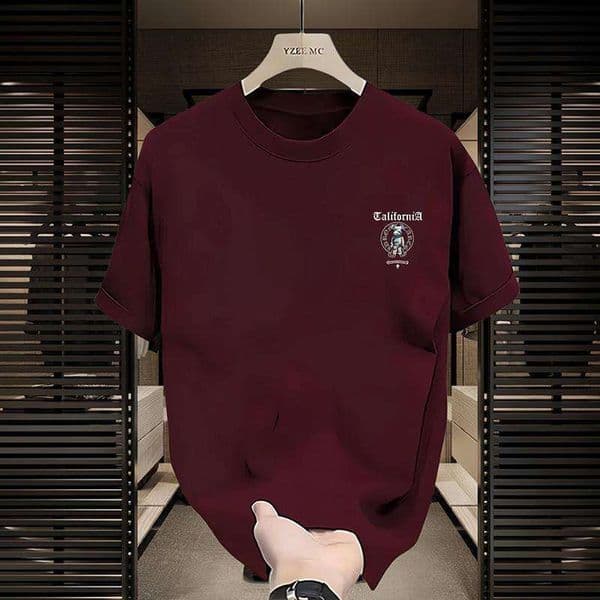 T Shirt Tops Trendy American Style Simple Fashion Pure Cotton Half T-Shirt Loose Heavy Versatile Light Luxury High-End Short Sleeve Men Men's Clothing