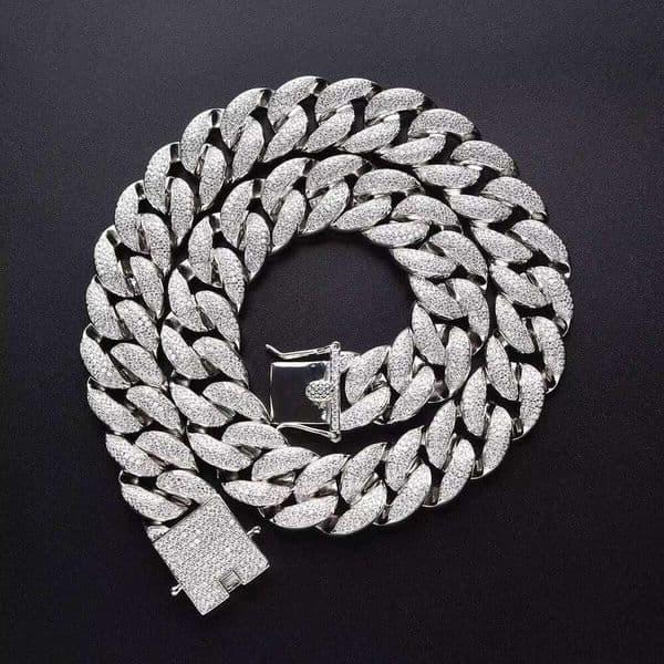 18mm hot selg chain AAA+CZ micro insertion Cuban k necklace men's hip-hop jewelry