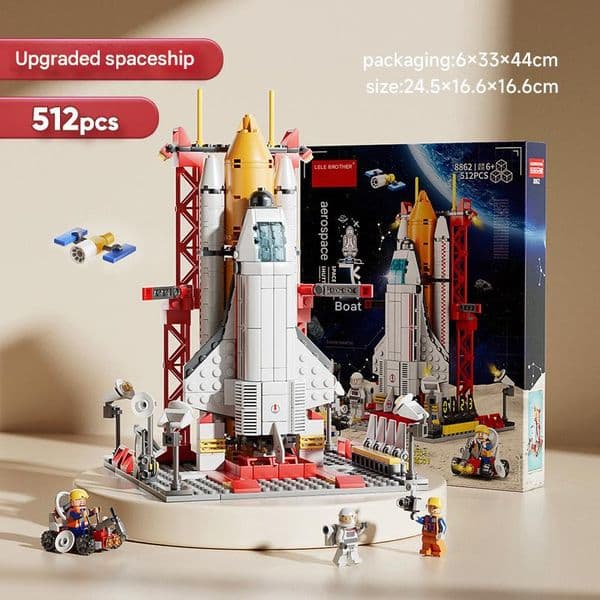 Cross-border Popular Aerospace Spaceship Building Block Model DIY Puzzle Bricks For Kids Intellectual Development Gift