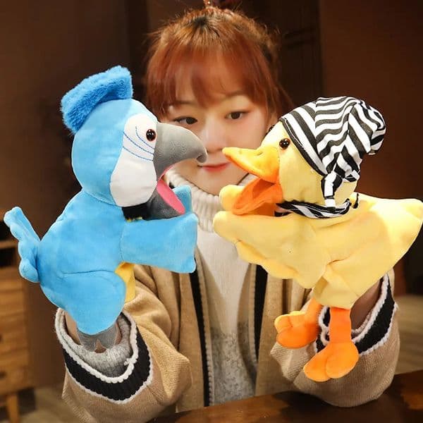 Cute Duck Hand Puppet Plush Toys little bird Birthday Gift Doll High Quality Stuffed Animals Kids Baby Education Toy 260401