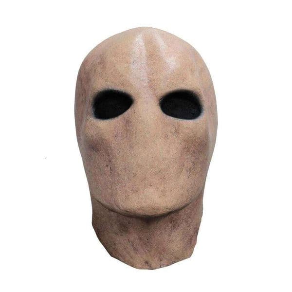 Halloween Slenderman Mask Cospaly Creepy Horror Faceless Man Alien Skull Latex Helmet Carnival Party Costume Props 26Y0406