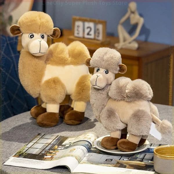 28/38cm Cute Cartoon Camel Plushies Doll Soft Stuffed Animals Plush Toys Home Decor Girls Sleeping Hug Pillow for Kids Xmas Gift 260401