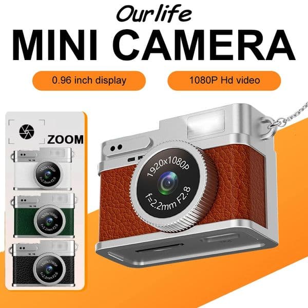 Ourlife Digital Camera 1080P CCD Mini Cam with Screen Indoor Outdoor Sports Portable Vintage Very Small Camcorder Video Recorder 260403
