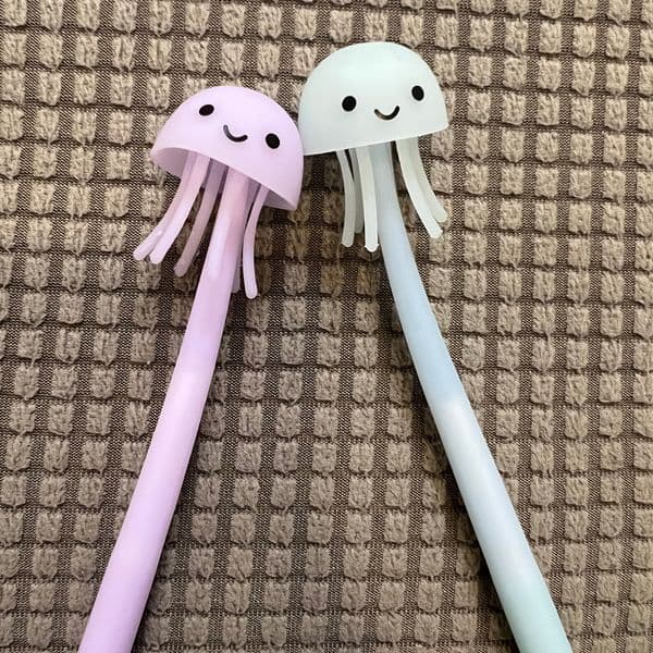 Cute Jellyfish Silicone Pen Soft Shaped Ink Pen Smooth Writing Office School Supplies Korean Designer