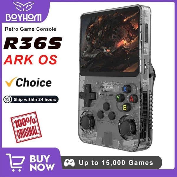 BOYHOM 256G 128G R36S Retro Handheld Game Console Linux System 3.5 Inch IPS Portable Pocket Player 64GB Video Gaming Kids Gifts 26Y0406