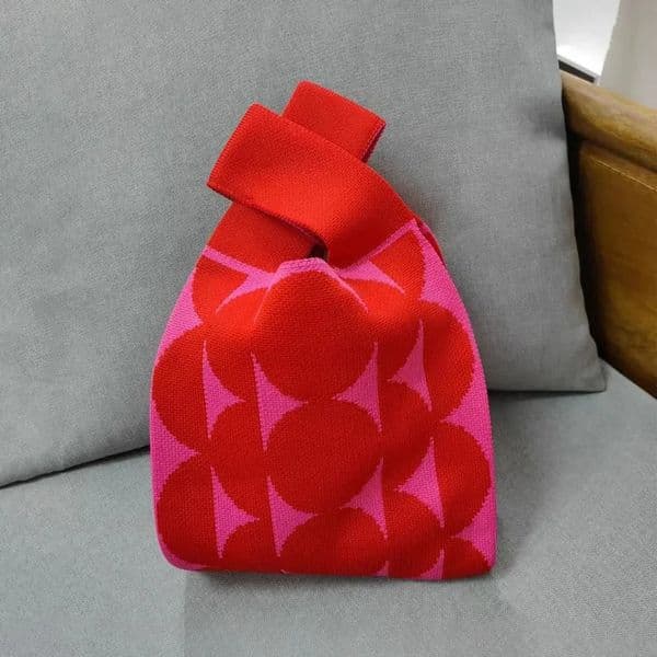 Handmade Knit Handbag Women Knot Wrist Bag Casual Tote Girls Reusable Shopping Bags 260325