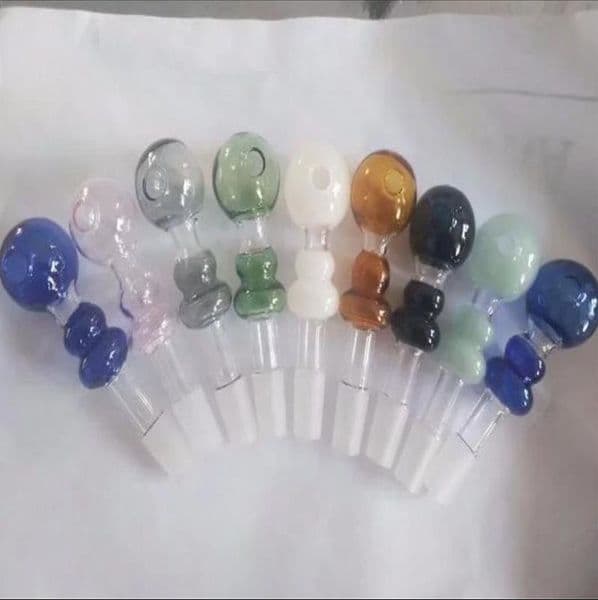Smoking Pipes Europe and America Colored multi spiral Glass Hookahs Bongs Colored gourd glass smoke pot
