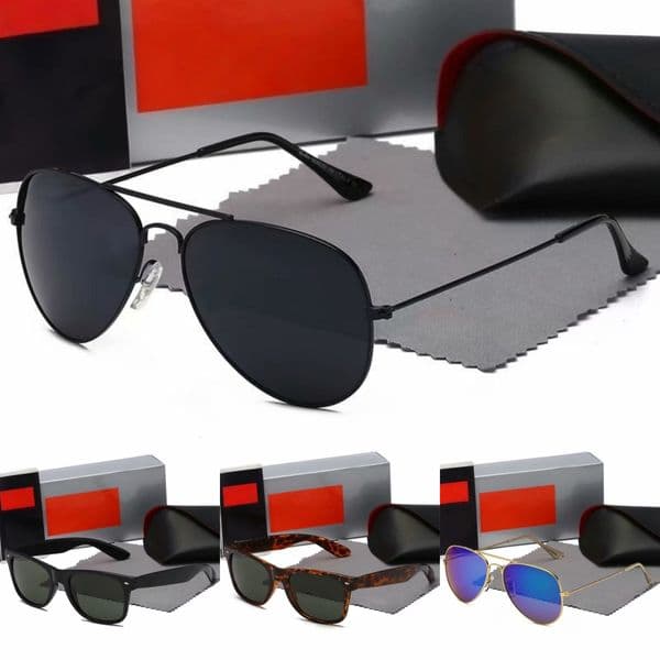 Designer Classic Luxury Sunglasses Farer Series Square Mirror Lens UV400 Protection Retro Fashion Eyewear for Men Women with box