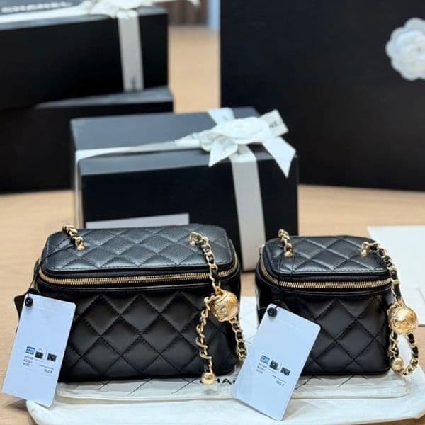 Designer handbag cc bags luxury shoulder classic hand-held buckle gold spherical wallet women's crossbody leather handle makeup bag
